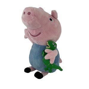 Ty Peppa Pig George Pig 7" Plush  w/Dinosaur Stuffed Animal Toy No Tags